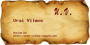 Urai Vilmos névjegykártya